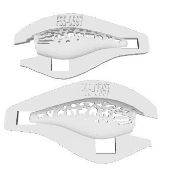 3D Stencil for - Berkley Flicker Shad - #5 Crankbaits Original Lure, Patterns: FS5-0597 Largemouth Bass with Face Stripes
