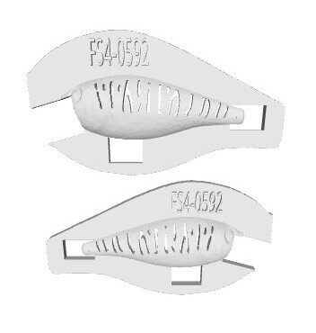 3D Stencil for - Berkley Flicker Shad - #4 Crankbaits Original Lure, Patterns: FS4-0592 Tiger Stripes