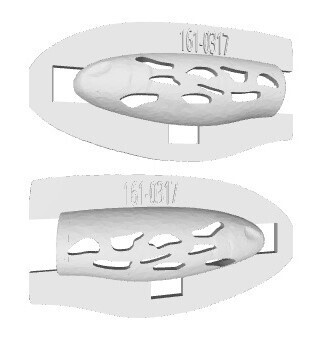 3D Stencil 4&quot; Plopper Minnow (Angry Eye), Patterns: 173-0317 Frog Ovals