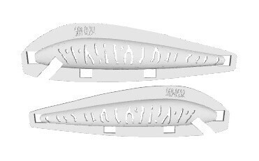 3D Stencil for - Supa 6 Walleye Blank  6&quot;, Patterns: 569-0592 Tiger Stripes