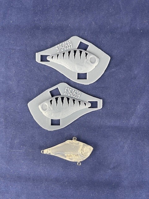 3D Stencil for 2&quot; Lipless Shad - 50mm Rippin&#39; Rap Knock Off
