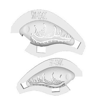 3D Stencil for - 2.25&quot; Shallow Diver Crankbait - Knock Off of Manns Baby 1 Minus., Patterns: 581-0542C Crawfish