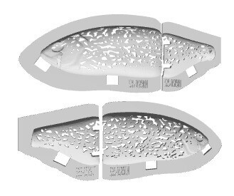 3D Stencil for - DRT K8 Klash Knock Off - 6.5"  165mm Tiny Klash, Patterns: 534-0589 Crappie