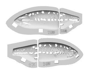 3D Stencil for - DRT Klash Knock Off - 7.3" Klash - K9 - 185mm, Patterns: 533-0584 Jr. Largemouth Bass