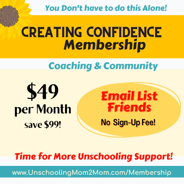 Creating Confidence Membership - Email Friends*