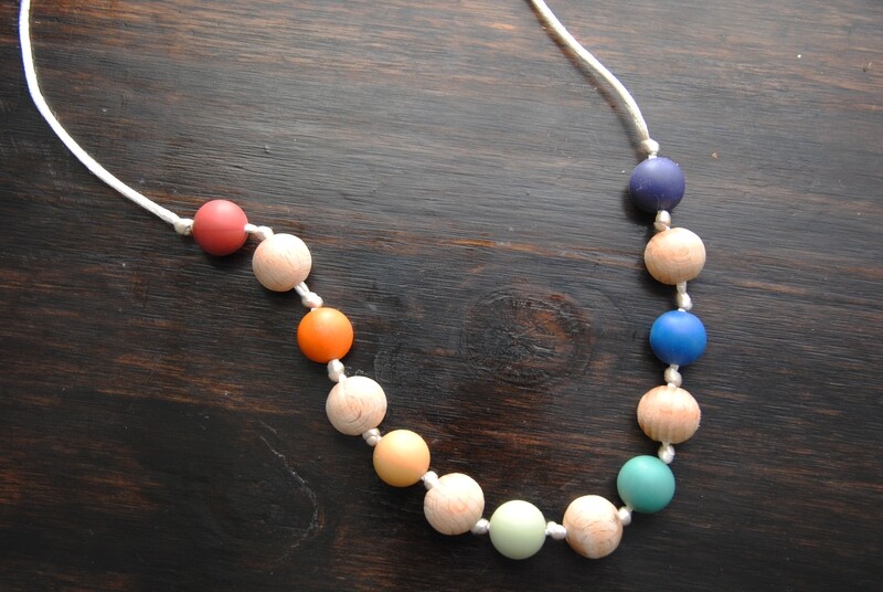 Rainbow Teething Necklace