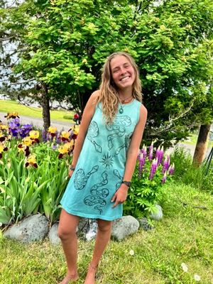 Hand Printed River Dress