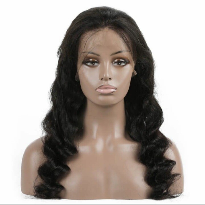 Loose Wave Natural Color Virgin Lace Wig (18in and 130% Density)