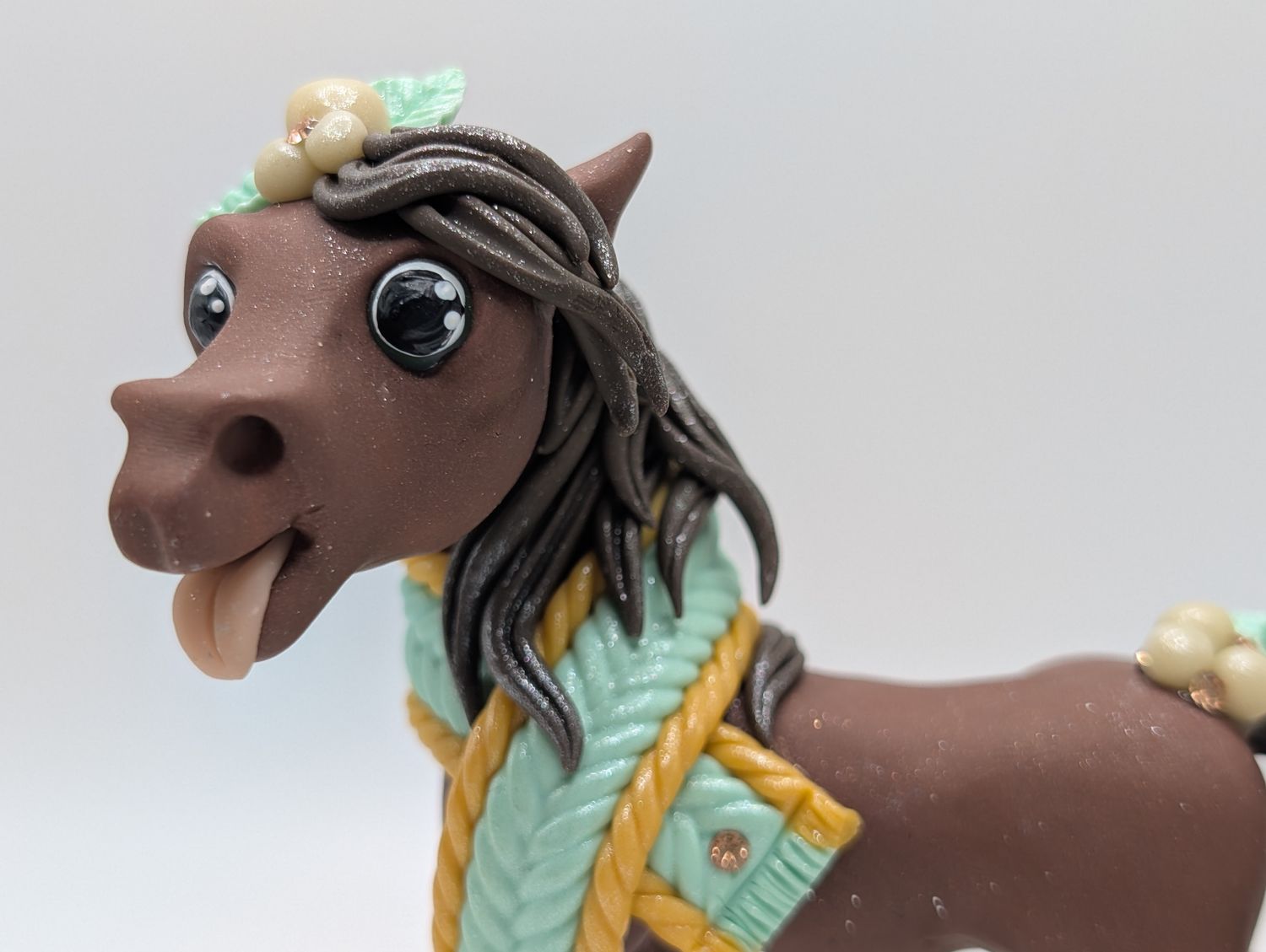 Old Style Bay Pony with Scarf