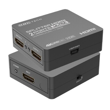 14281101 SPLITTER HDMI 2 PORTE UHD TV 4K X 2K @ 60HZ HDR CON DOWNSCALING