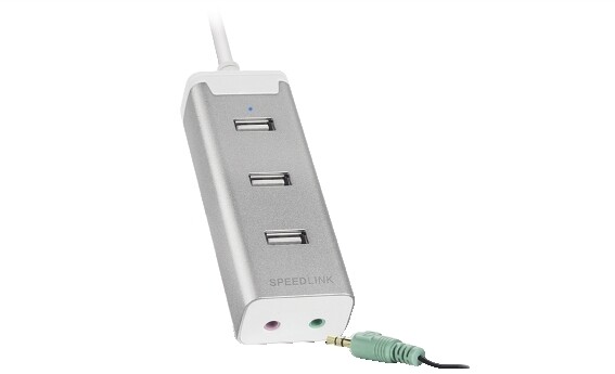 59880460 COMBO SOUNDCARD USB + HUB 3 PORTE USB 2.0 SPEEDLINK