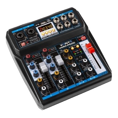 61506260 MIXER MICROFONICO A 4 CANALI CON BLUETOOTH/DSP/USB/MP3