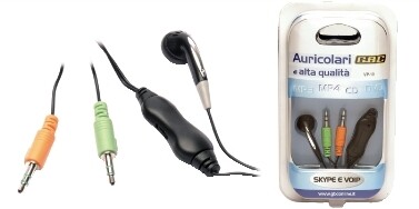 59030005 AURICOLARE MONO CON MICROFONO PER VOIP