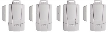 67310008 KIT 4 MINI ALLARMI PER APERTURA PORTE/FINESTRE CON SIRENE INTEGRATE