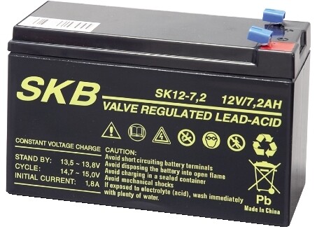 SK12 - 7,2 - BATTERIA AL PIOMBO 12V 7.2AH SKB SK12-7.2
