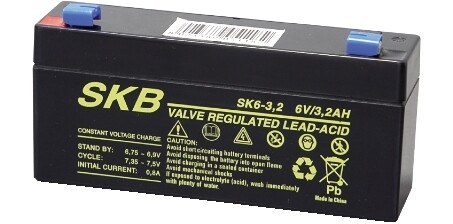 SK6 - 3,2 - BATTERIA AL PIOMBO 6V 3.2AH SKB SK6-3.2