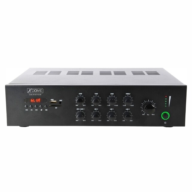 61611356 AMPLIFICATORE PROFESSIONALE BLUETOOTH 100V / 50W CON MP3 E RADIO FM SCAN