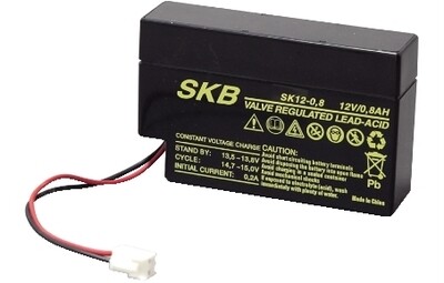 SK12 - 0,8 CONNETTORE - BATTERIA AL PIOMBO 12V 0.8AH SKB SK12-0.8 + CONN. AMP