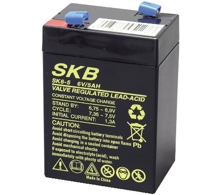 SK6 - 5,0 - BATTERIA AL PIOMBO 6V 5.0AH SKB SK6-5.0