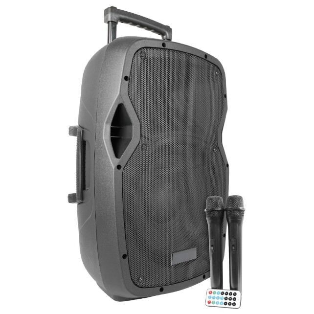 04168620 BOX AUDIO ATTIVO 12" 600W A BATTERIA CON BLUETOOTH/USB/SD, MP3, ECHO, EQUALIZZATORE E TROLLEY