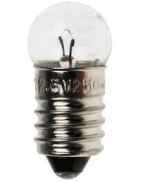 LAMPADINA E10 SFERICA 1,5V 0,5W 330 milliamp.
