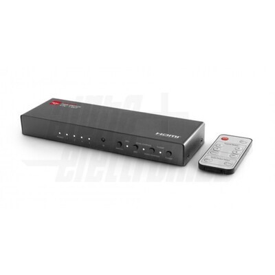 CT204/7 Commutatore HDMI®, 4 in - 1 out 4K@60Hz HDR + Audio Analogico/Digitale - Audio HDMI - con telecomando