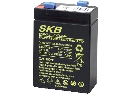 SK6 - 3,2 VERT - BATTERIA AL PIOMBO 6V 3.2AH SKB SK6-3.2