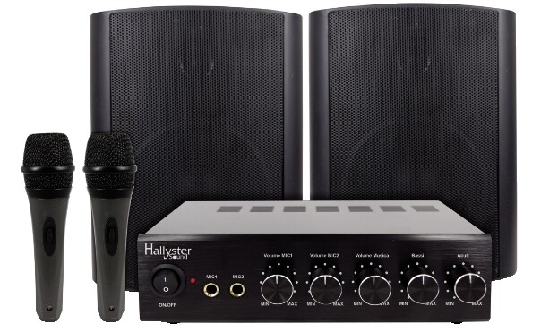 04177000 KIT KARAOKE: AMPLIFICATORE + ALTOPARLANTI + MICROFONI