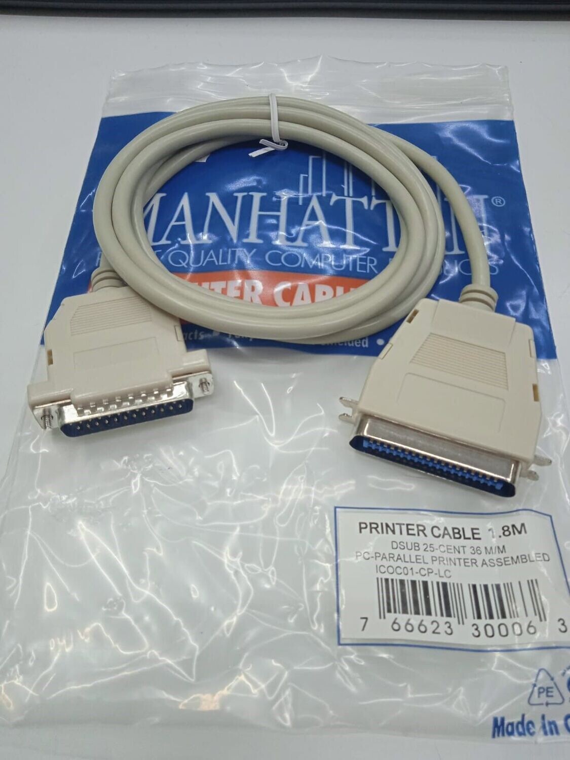 cavo connessione centronics/vaschetta 25pin maschio MT 1,50 M/M