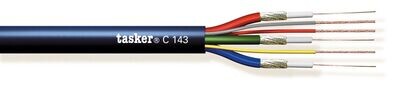 Tasker C143 Cavo Video RGB + Switch, 3x0,08 mm (75 Ohm) + 3x0,12 mm 100 m
( Minimo ordinabile 10MT )