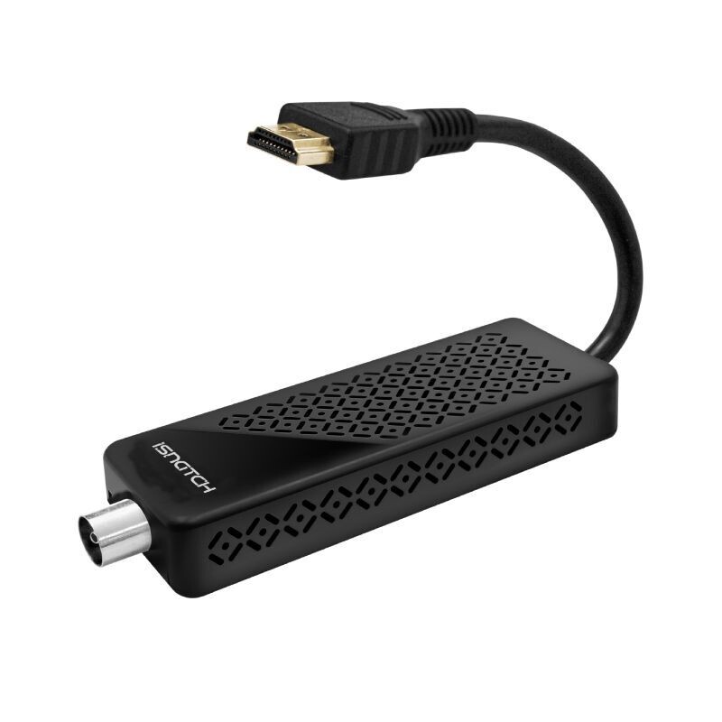 IS-220DG - DECODER DVB-T2 HEVC 10BIT PER RETRO TV CON CAVO HDMI INTEGRATO