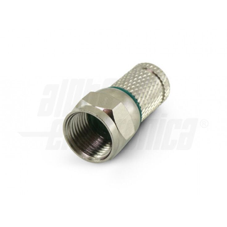 Spina F 'HQ' ad avvitare in ottone tornito nichelato per cavo ø6,8mm