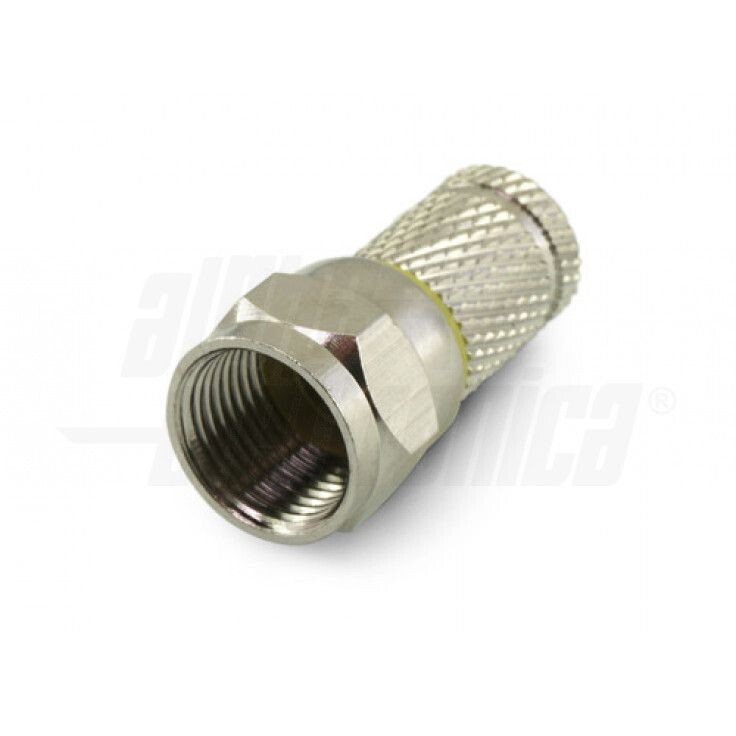 Spina F 'HQ' ad avvitare in ottone tornito nichelato per cavo ø6,0mm