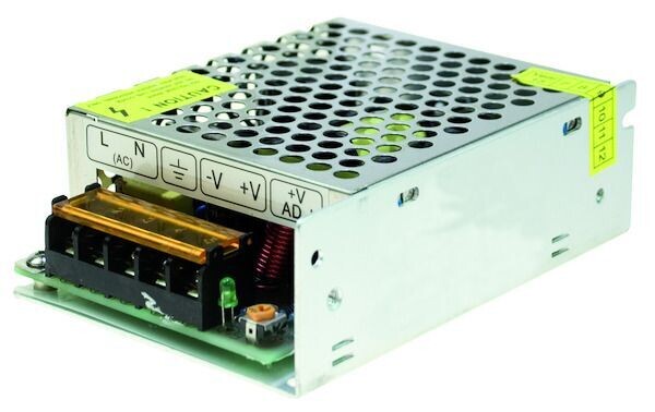 ALIMENTATORE SWITC. METAL. Serie 3, 12Vdc 5A 60W INPUT 110/220Vac +/-10% DIMEN.110*80*35mm