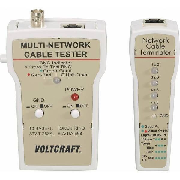 Tester cavi CT-1 VOLTCRAFT CT-1 Adatto per RJ-45, BNC