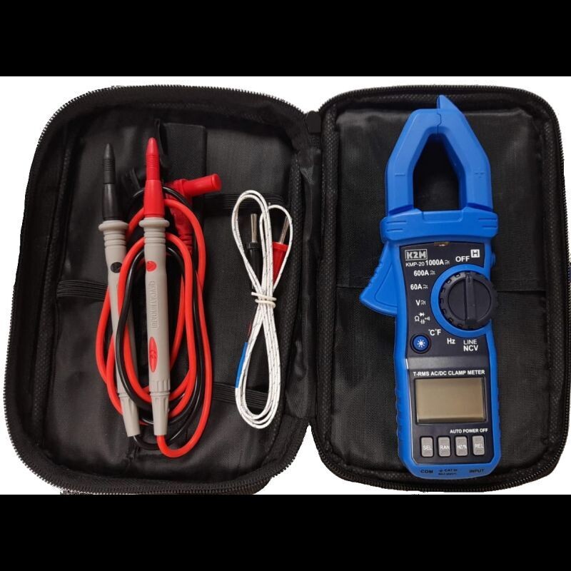Pinza amperometrica digitale AC/DC 1000A True RMS ed NVC con torcia