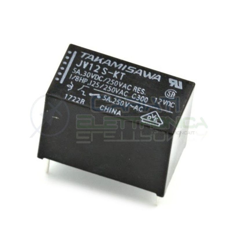 RELE' 12VDC 1SC PER PCB 5A N.O.
JV-12S-KT