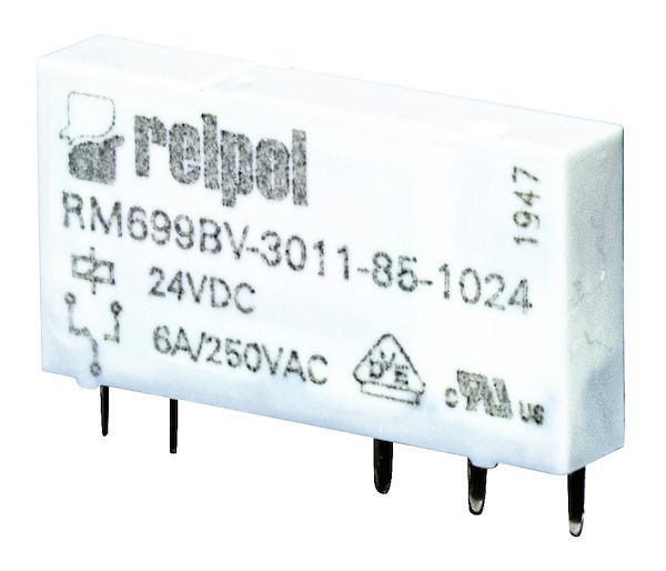 Relè miniatura Slim PCB - 1 polo 6A - 24Vdc - (SPDT) (Singolo polo, doppio contatto) IP67