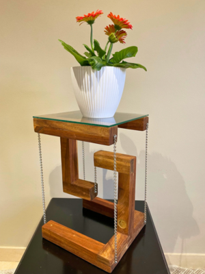 Floating pot stand Imbuia