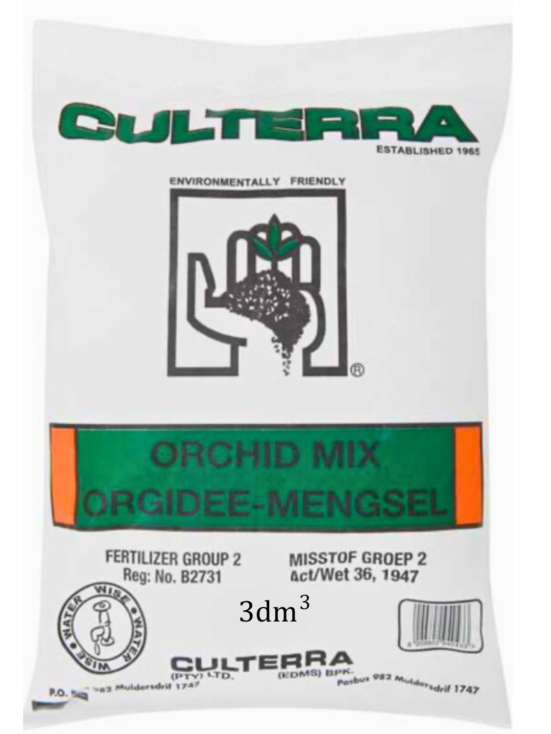 Orchid planting mix, Choose your packaging size: 3dm3