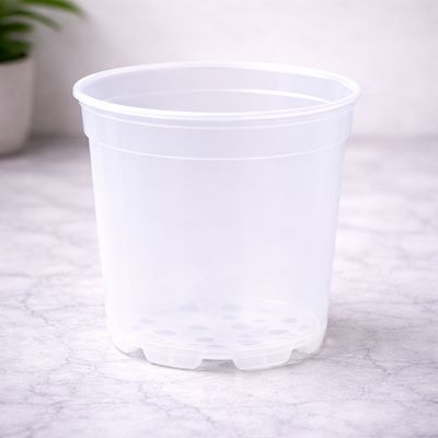 Transluscent plastic planter pots