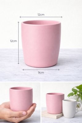 Satin pink pot