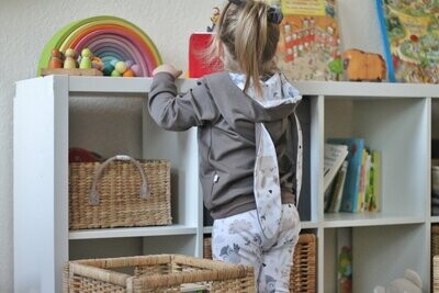 Hasenhoodie taupe mit Hose