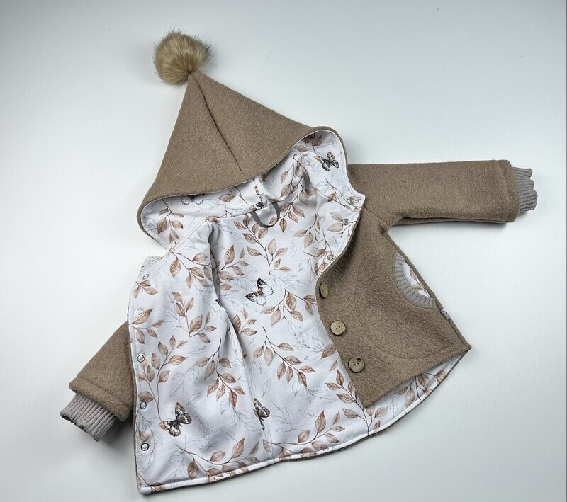 Walkjacke mit Druckknöpfe, individuell gestaltbar Walkjacke mit Druckknöpfe, individuell gestaltbar