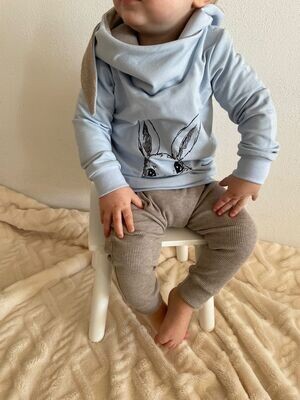 Hasenhoodie zartblau mit Hose