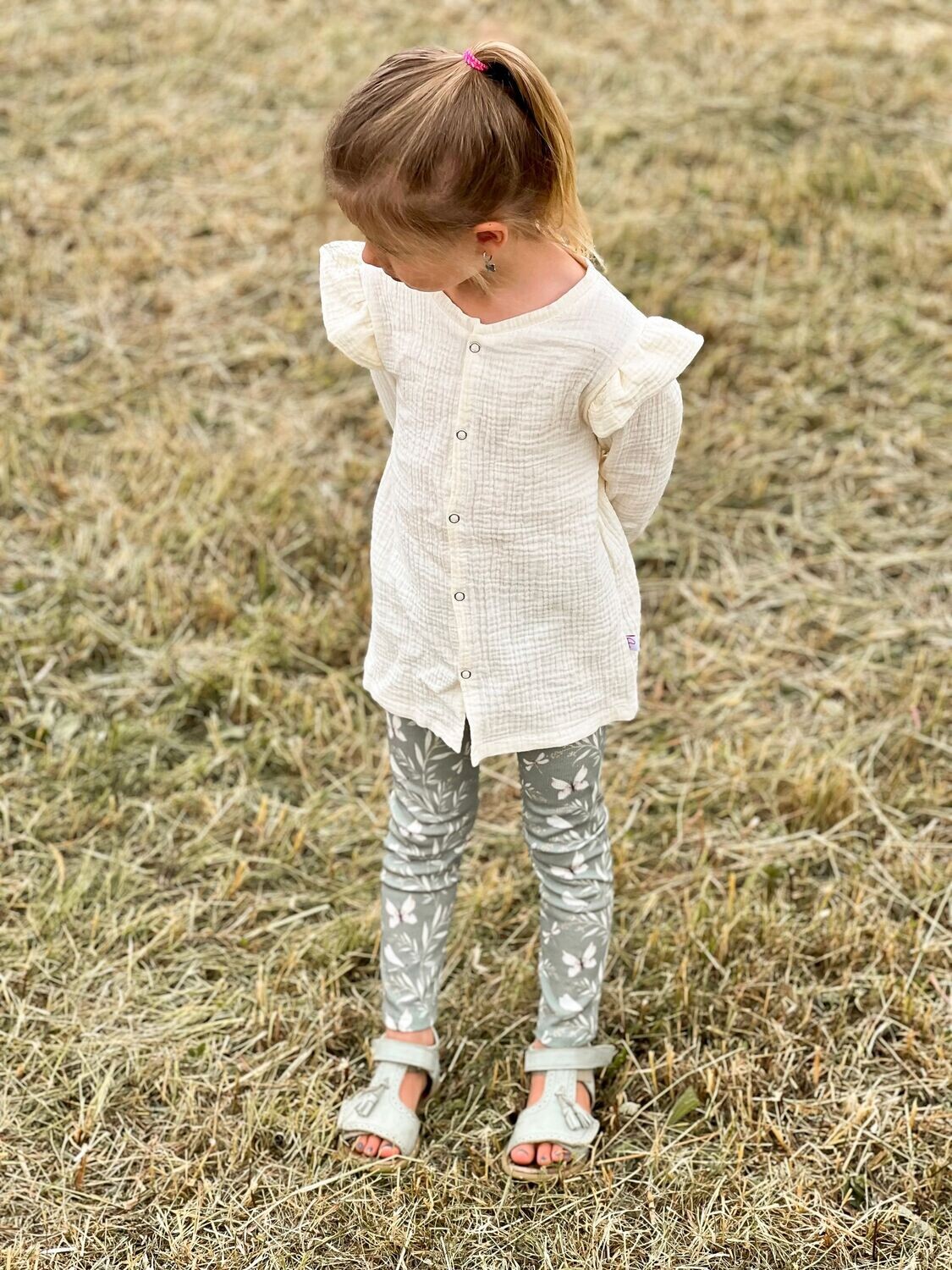 Musselin Bluse mit Rüschenärmel in vielen Farben