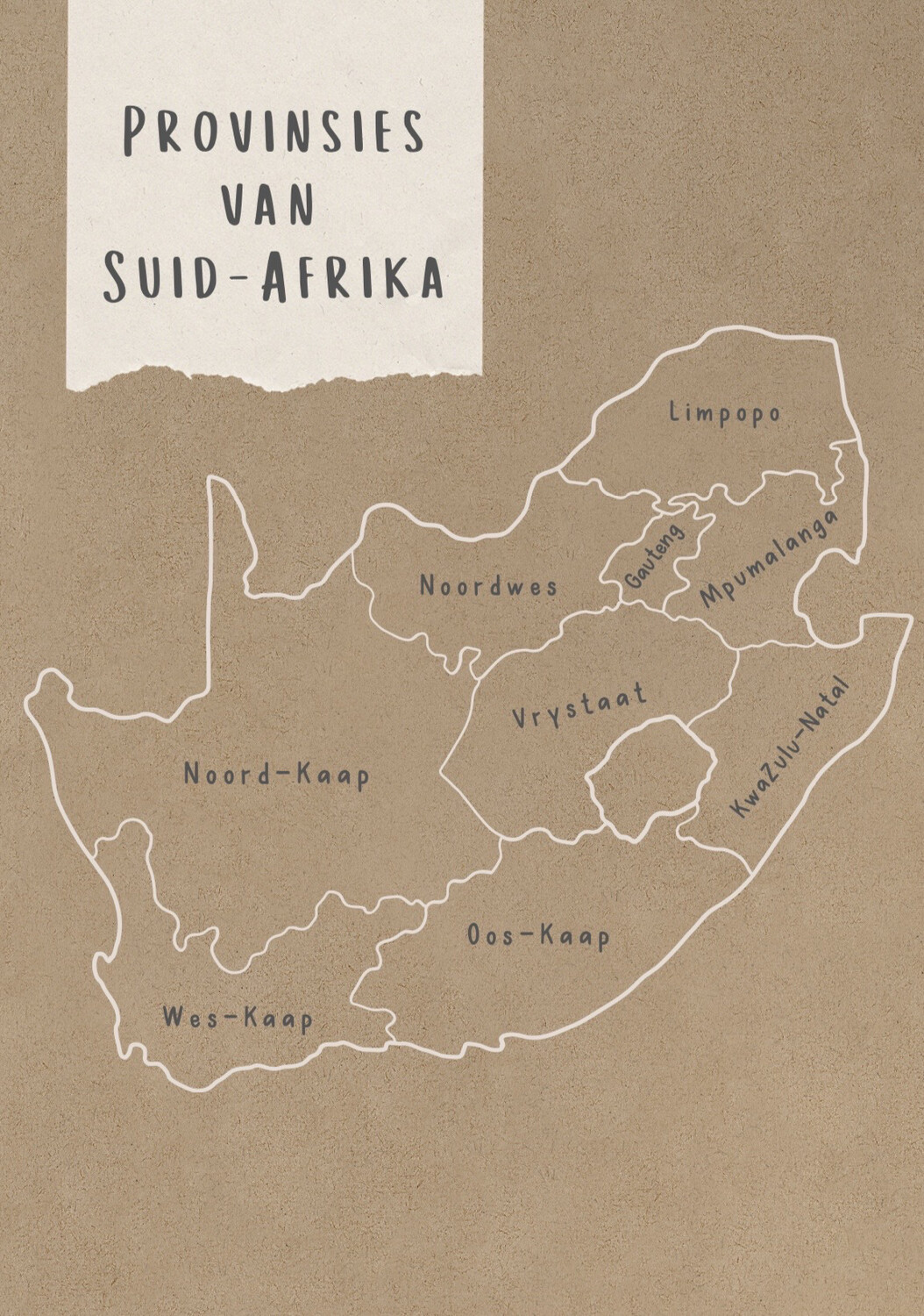 Provinsies van Suid-Afrika Plakkaat Bundel