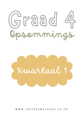 Graad 4 Kwartaal 1 Opsommings