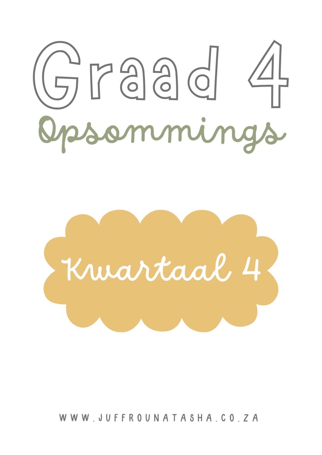 Graad 4 Kwartaal 4 Opsommings Pakket