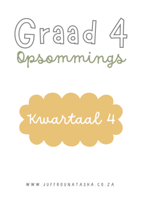 Graad 4 Kwartaal 4 Opsommings Pakket